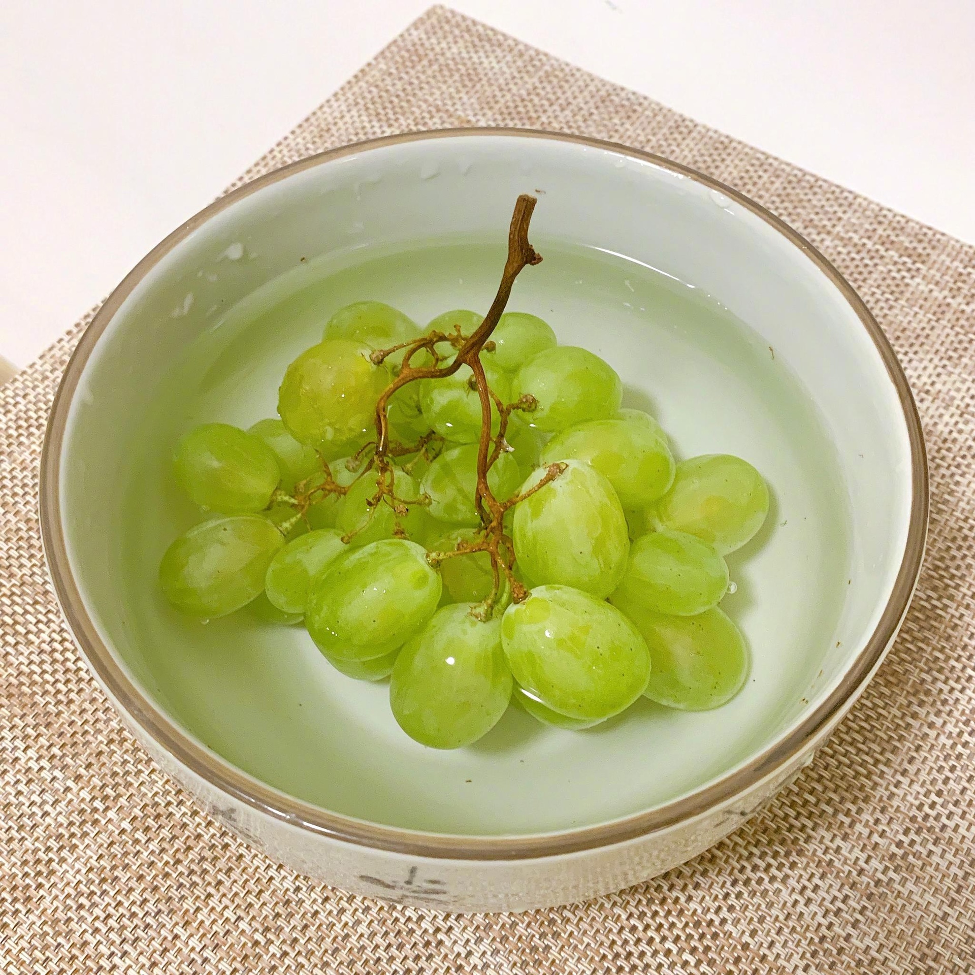 青提冷冻后热水烫处理过程