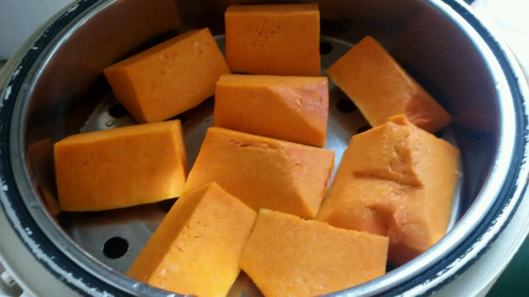 蜂蜜船南瓜蒸糕成品特写