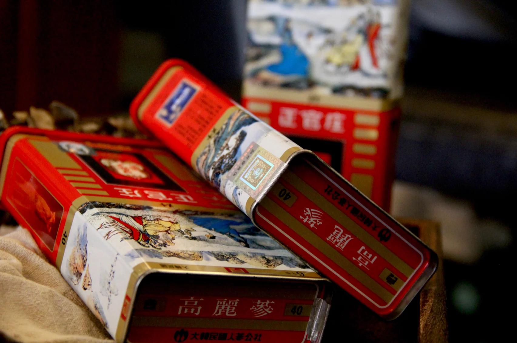 高丽红参正品包装与防伪标识特写