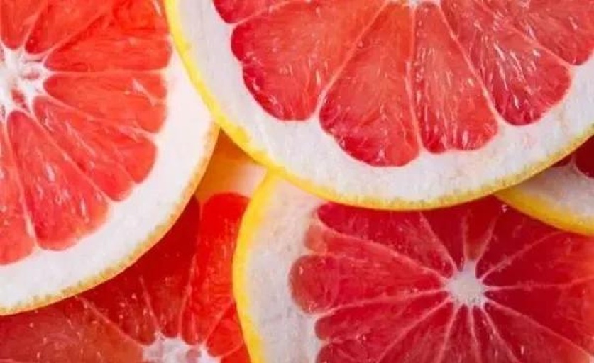 葡萄柚剖面特写