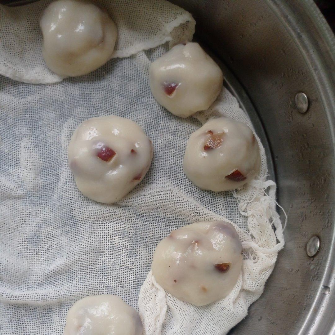 手工制作枣圈糯米糕的过程
