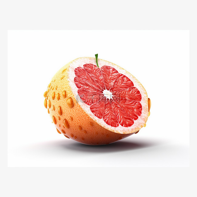 蜜柚切开特写图