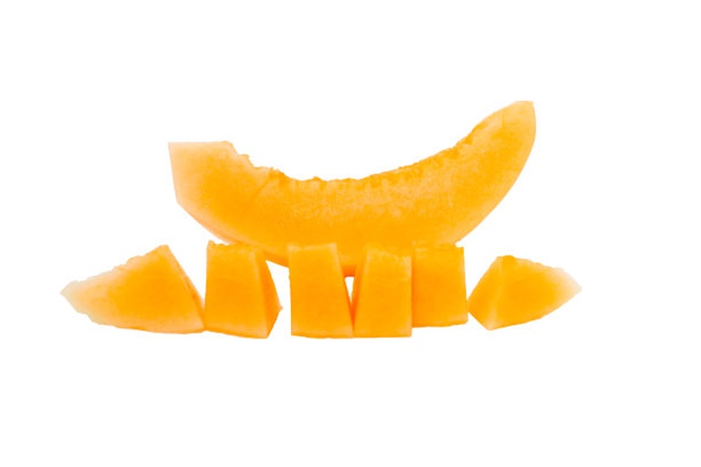 展示哈密瓜切块后的成品 哈密瓜切块图