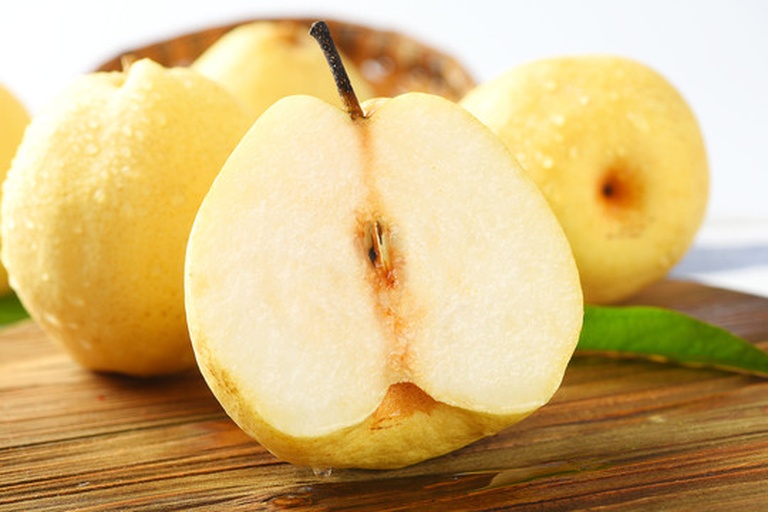 黄金梨切面特写