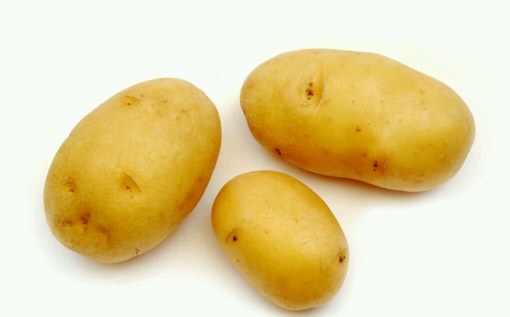 中等大小新鲜土豆特写