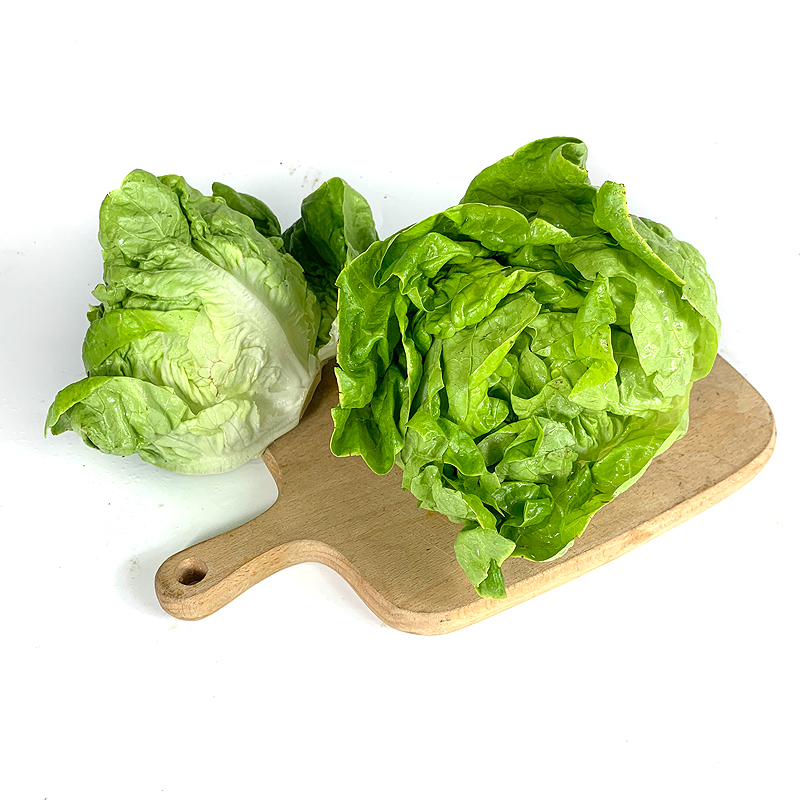 家庭厨房中手撕散叶生菜制作沙拉的场景