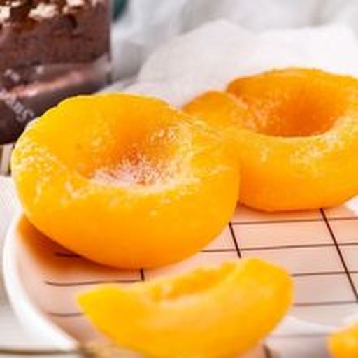 南汇黄桃切面特写