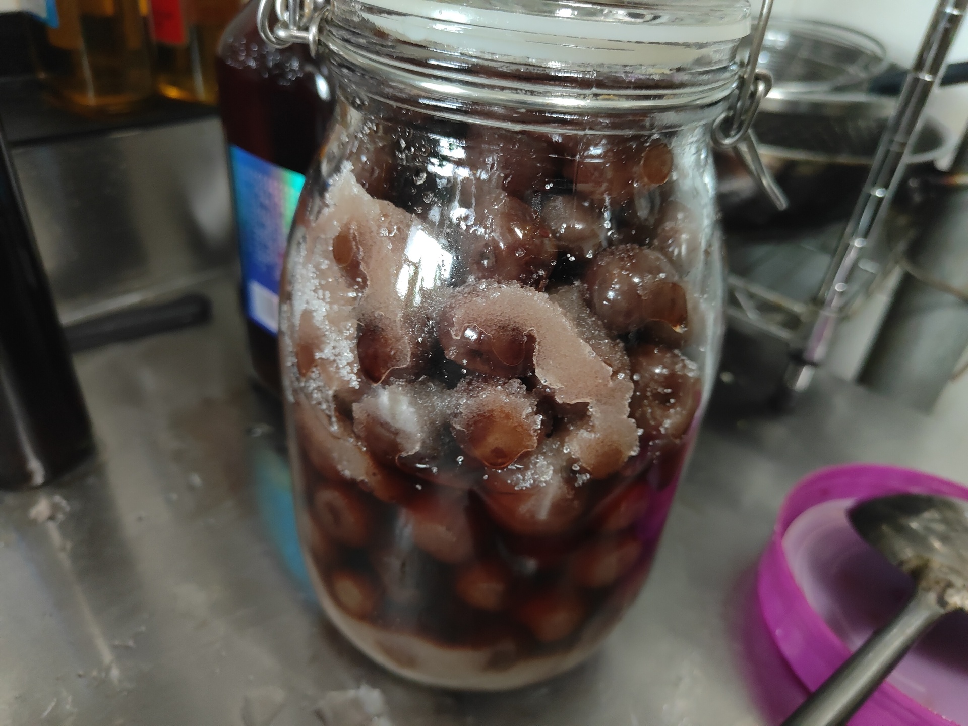 沙梨酸腌制过程图