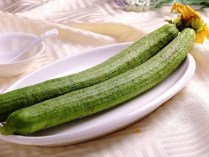 丝瓜与白兰瓜并列对比图