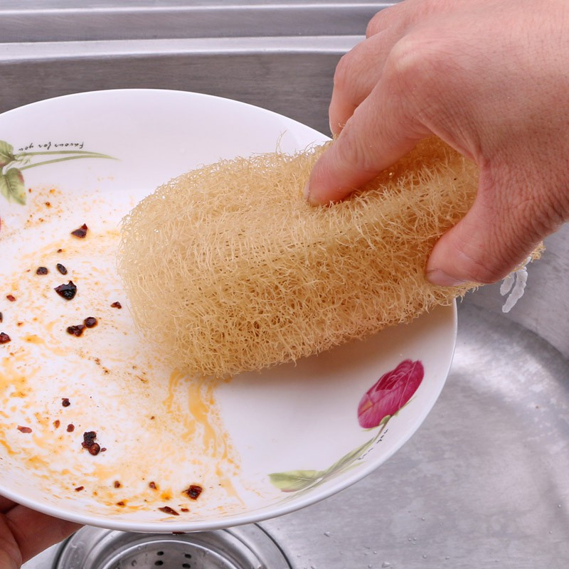 家庭清洁场景中的丝瓜瓤应用