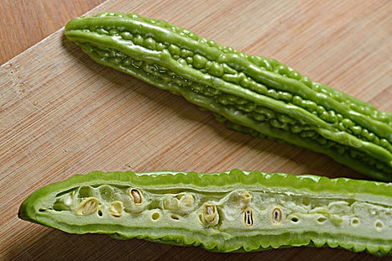 苦瓜横切面特写