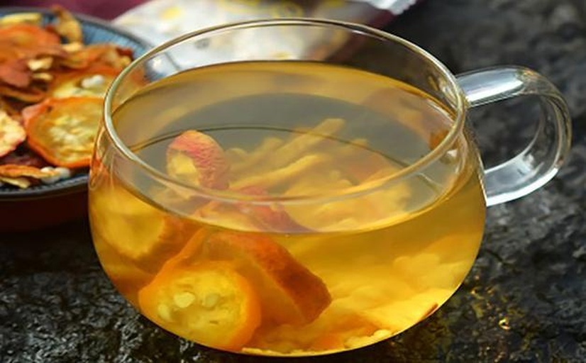 金桔搭配茶饮场景图