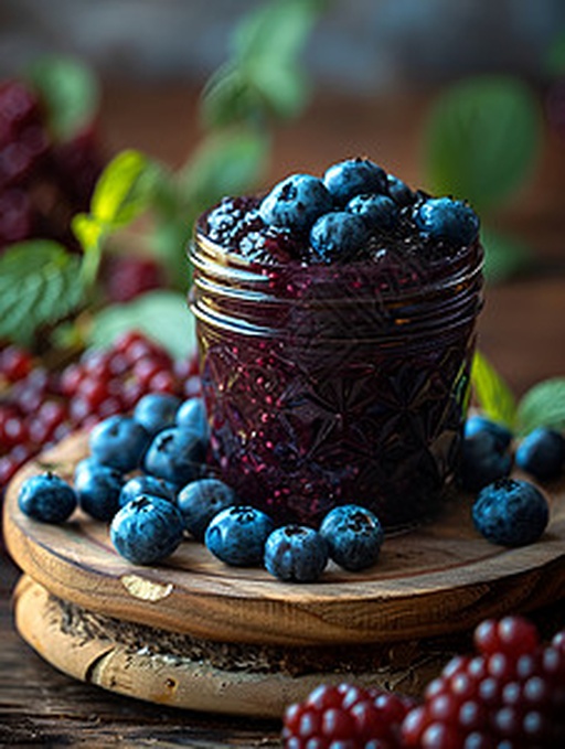 蓝莓深加工产品展示