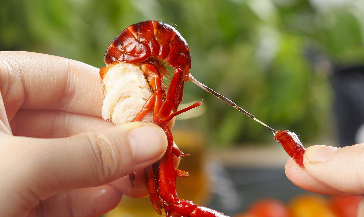 厨房场景中，厨师正在用大锅翻炒红色小龙虾，锅中热气腾腾，调料香气仿佛溢出画面