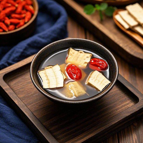 竹荪鸡汤搭配示意图