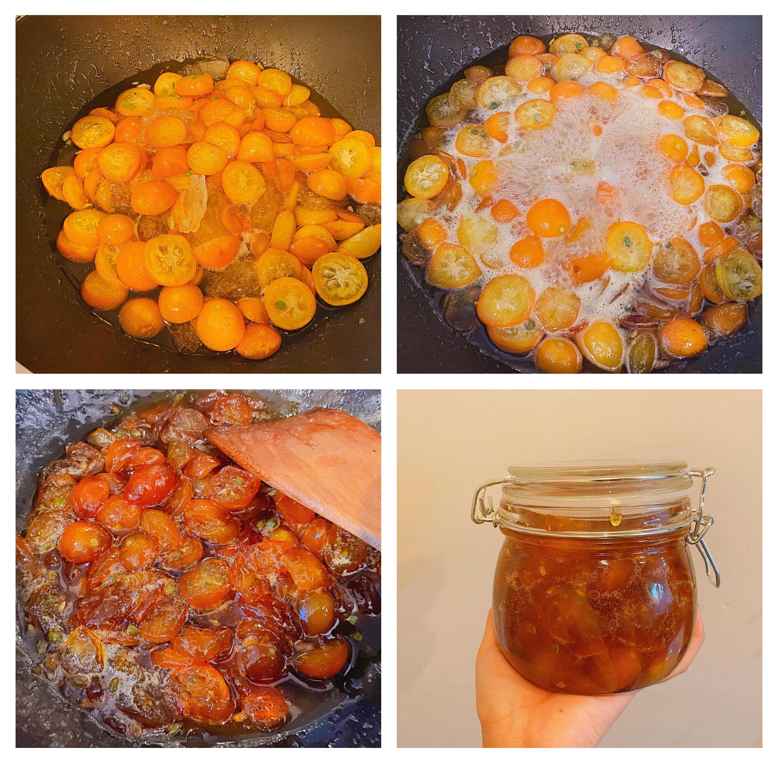 甘草金桔制作过程示意图