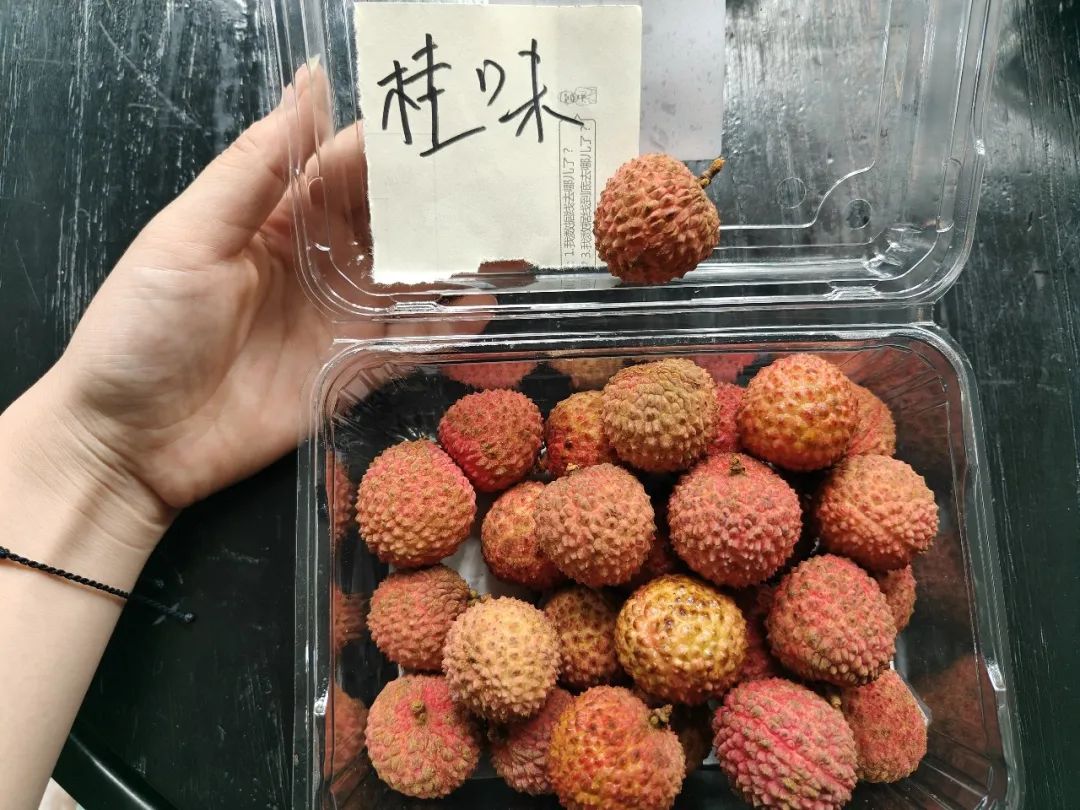 家庭厨房中检查荔枝新鲜度的操作场景