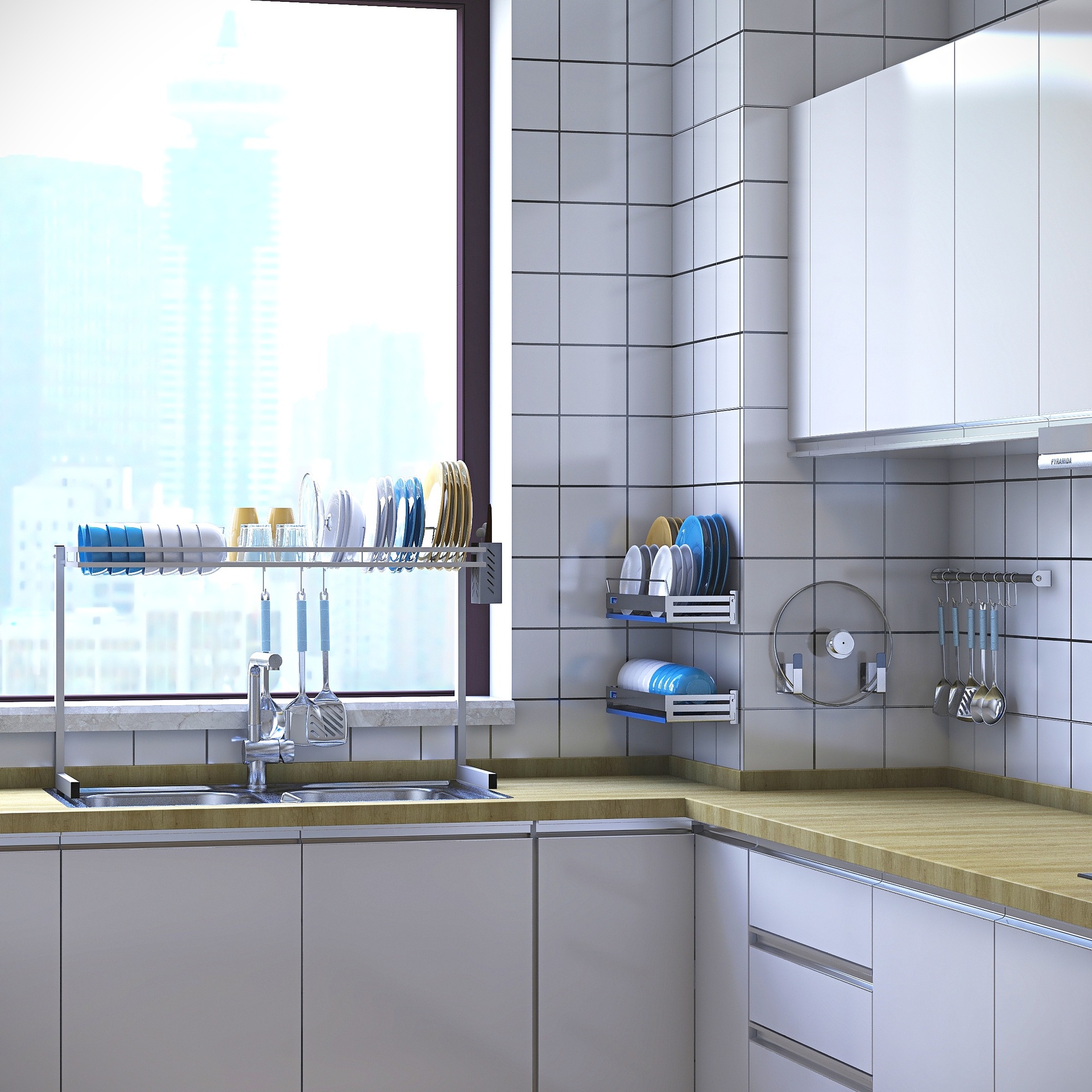 家庭场景中的红富士苹果摆放