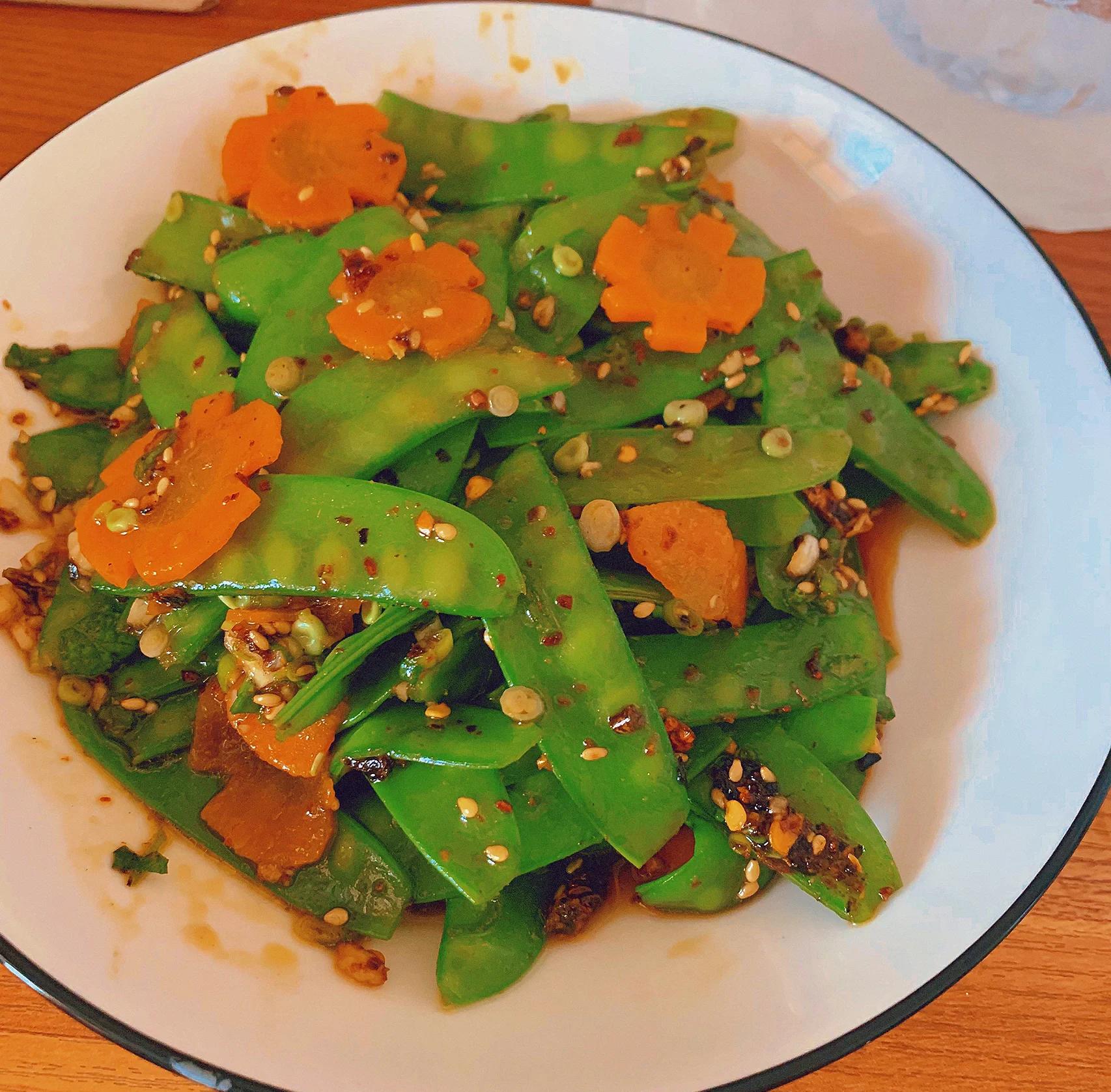 荷兰豆清炒菜肴