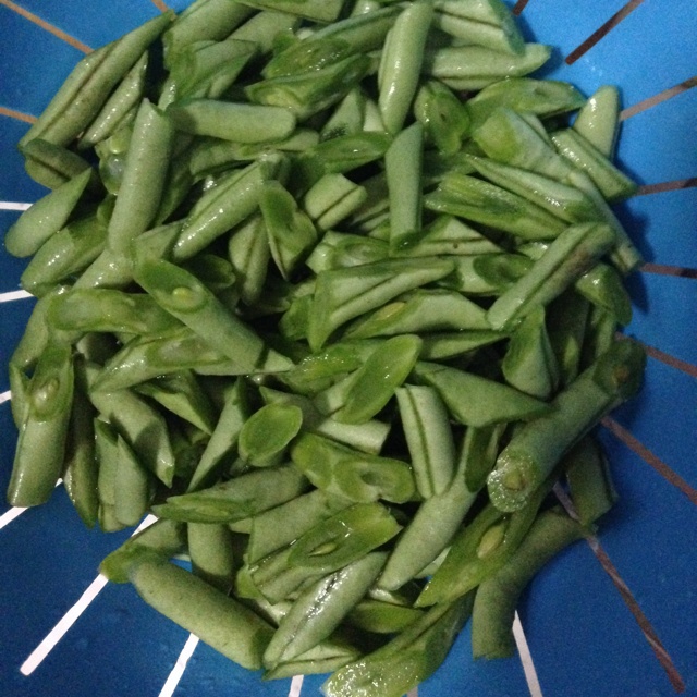 四季豆焯水关键步骤特写