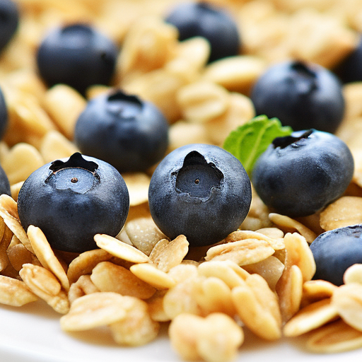 一组高清食物摄影图,左侧为新鲜蓝莓特写,右侧分别为蓝莓酸奶杯、蓝莓燕麦碗、蓝莓松饼等健康餐食组合,体现蓝莓多样化食用方式 新鲜蓝莓与加工食品搭配图