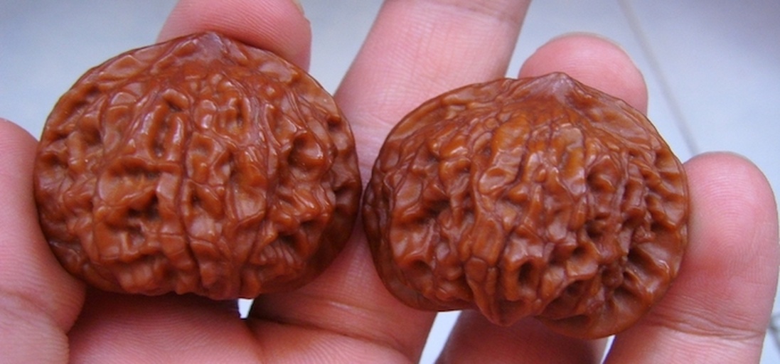 手持盘玩核桃场景