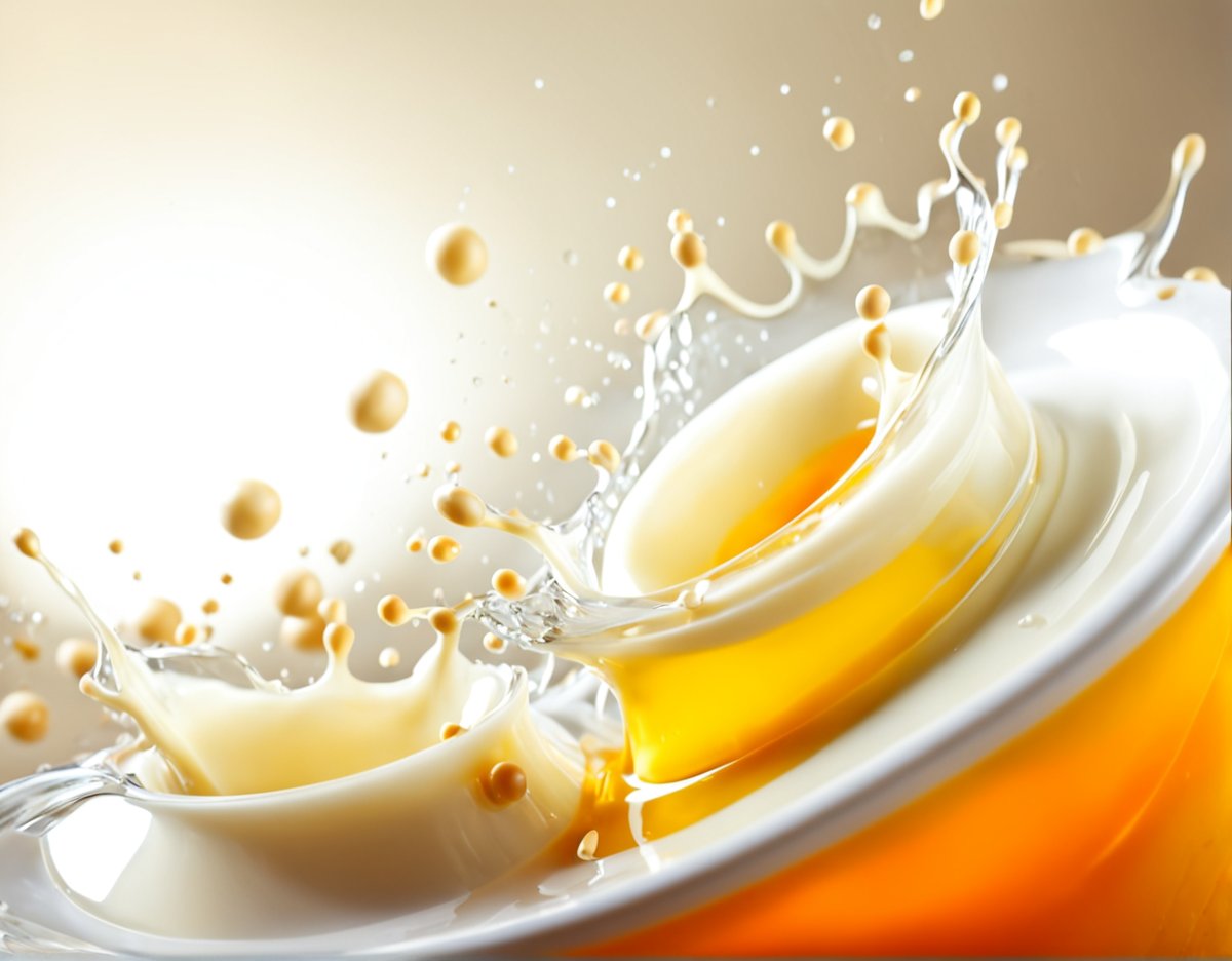 筷子在玻璃碗中快速搅打蛋清的动态瞬间