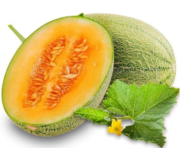 切开的成熟哈密瓜特写