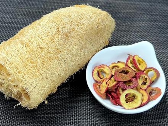 中药铺中的干燥丝瓜络