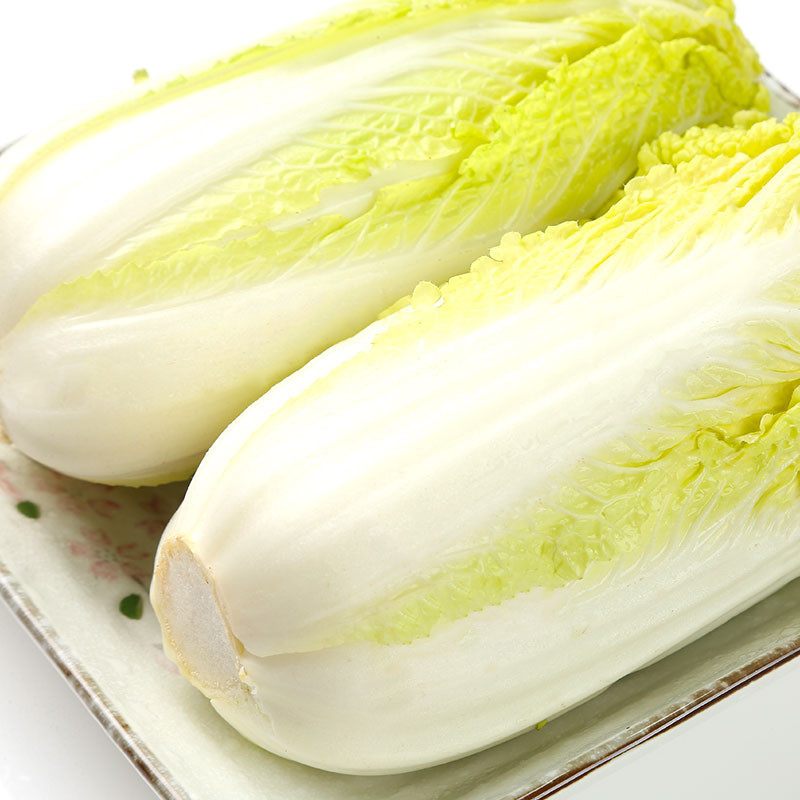 白菜整株及菜叶与菜帮分离对比图