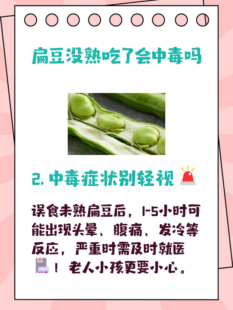 四季豆中毒症状信息图