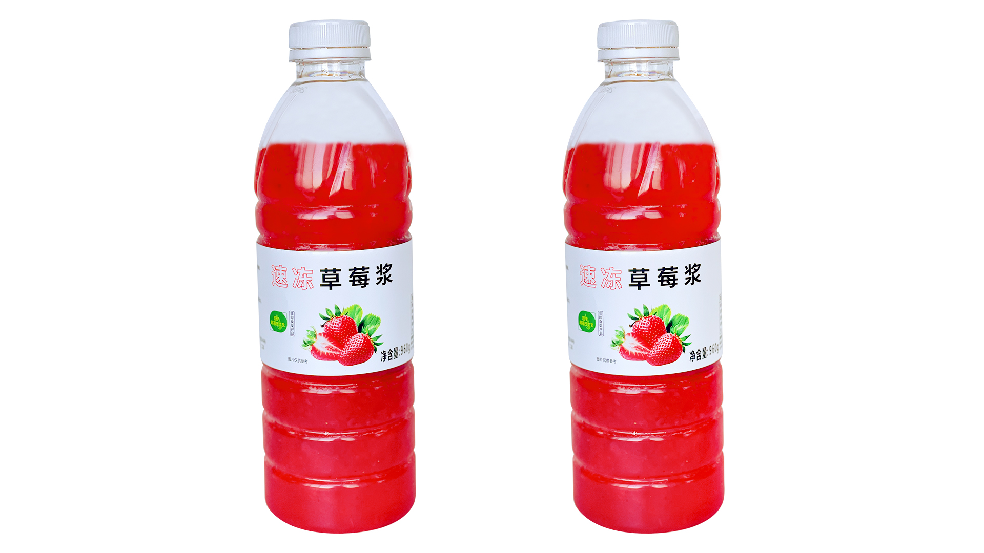 草莓口味乳饮品包装与成分对比图