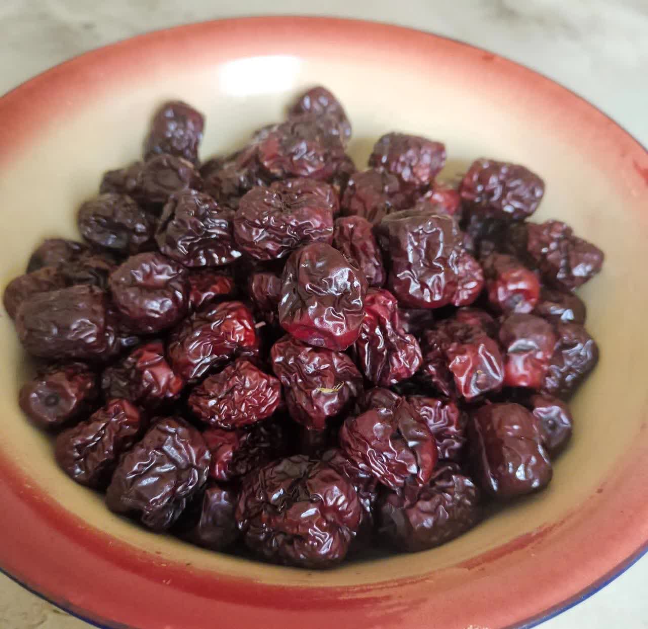 新鲜圆形红枣特写