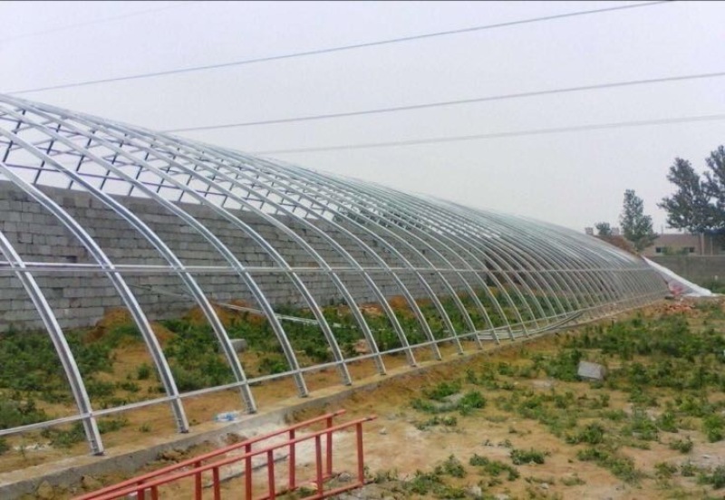 花卉大棚椭圆管大棚设计几字钢型大棚双梁养殖大棚建设