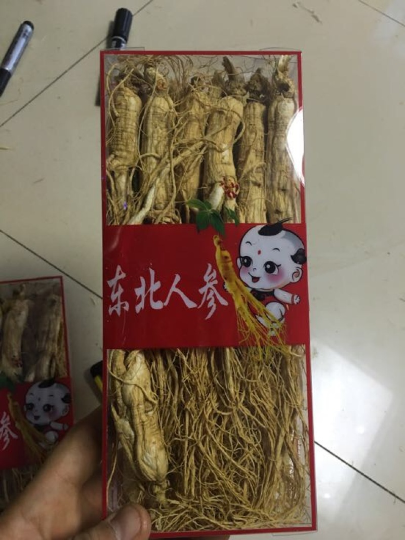 人参生晒参吉林人参半斤装20支每盒中通包邮