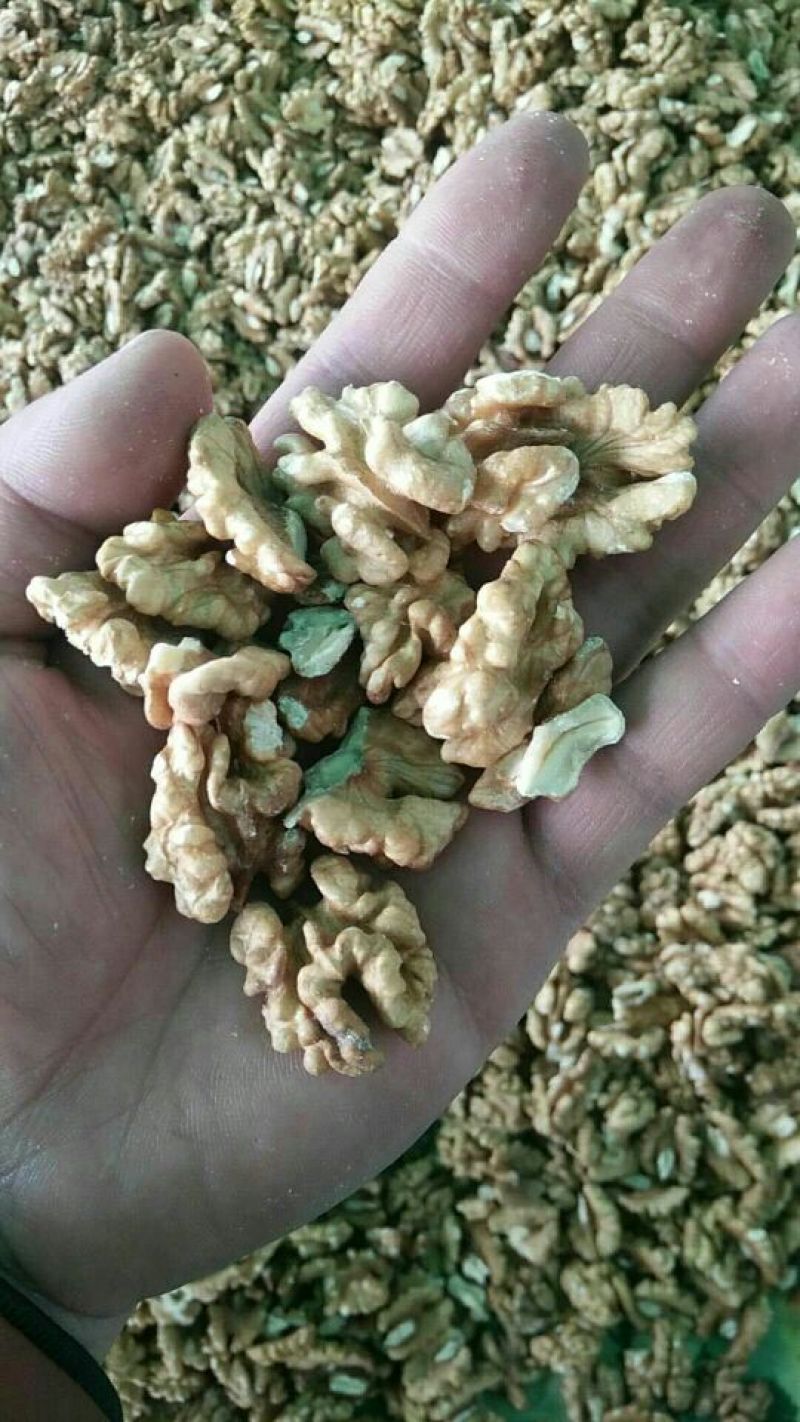 新疆核桃仁一二三路尖白普白黄仁黑仁都有，自己加工