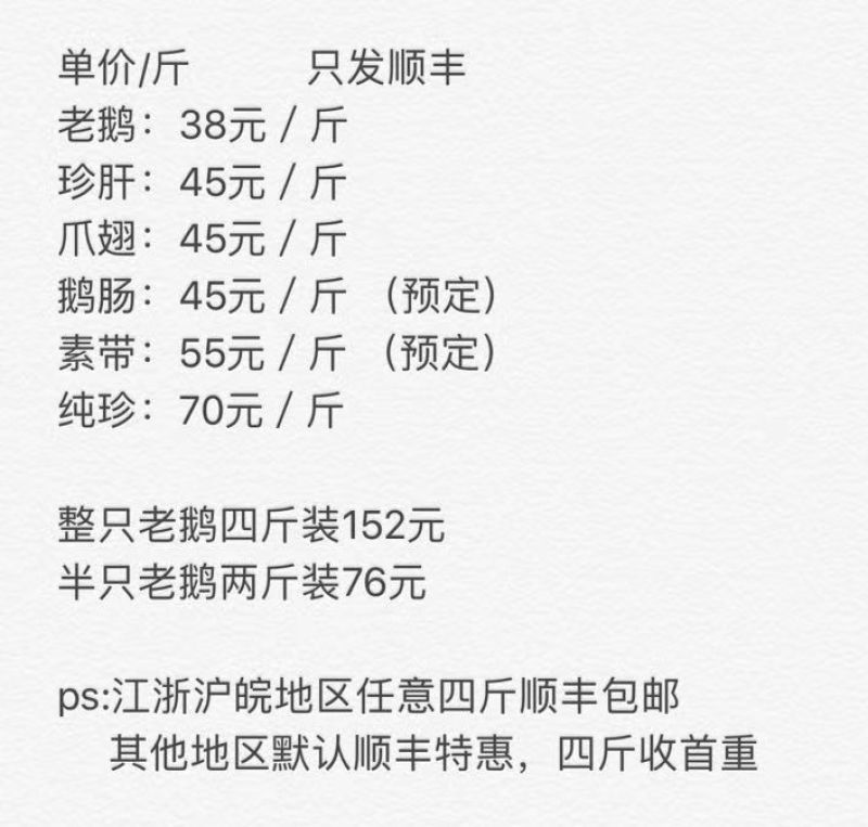 鹅肉散装