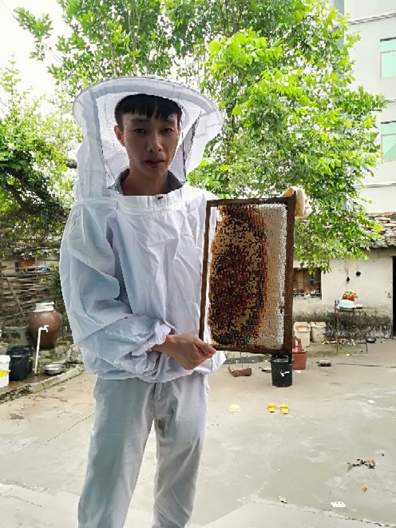 土蜂蜜老爸亲心亲力打理。土蜂，产量有限。
