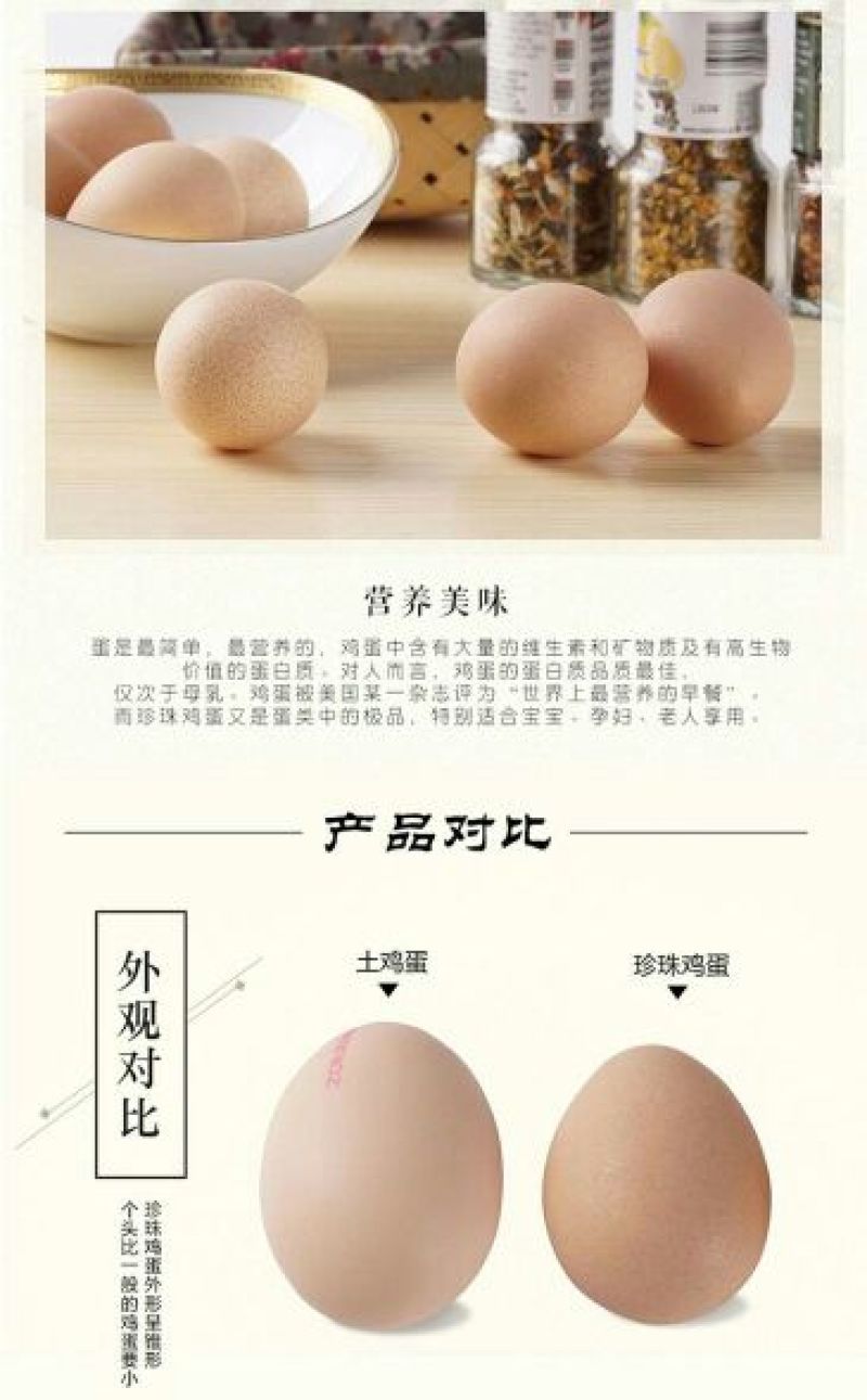 珍珠鸡蛋40~50g食用
