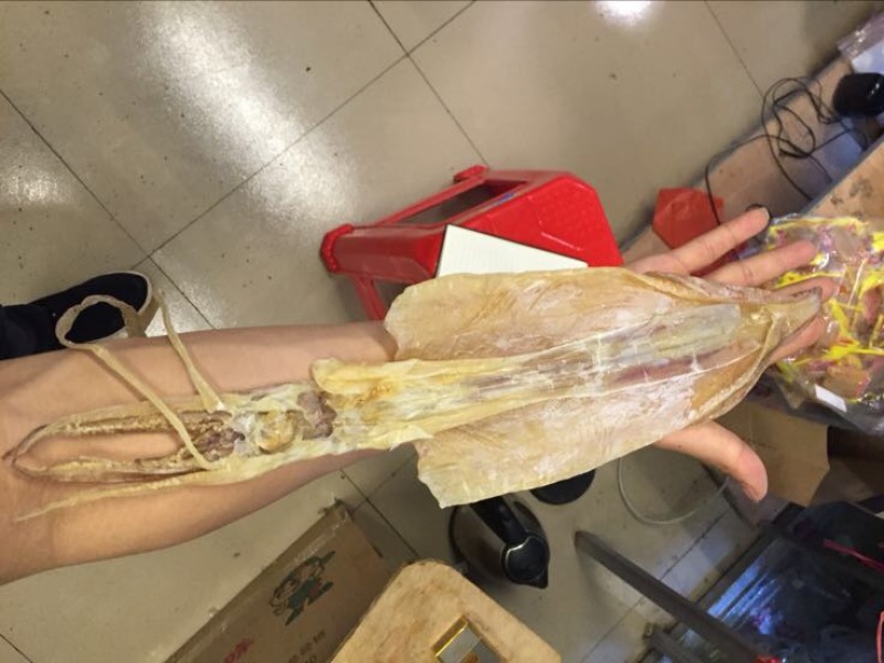鱿鱼正宗北海船上吊晒鱿鱼干
