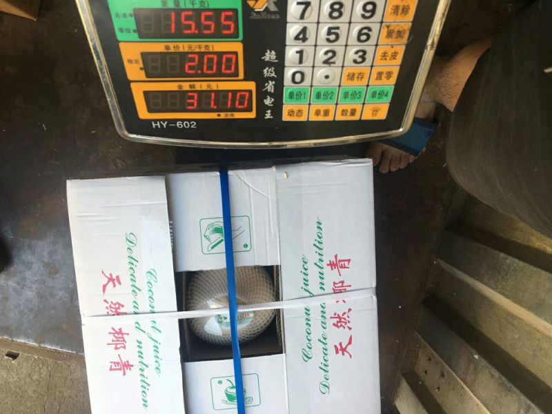椰青3~4斤去皮椰青一箱9个装批发零售