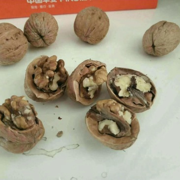 自家种的薄皮核桃，仁饱满，口感好！纯天然