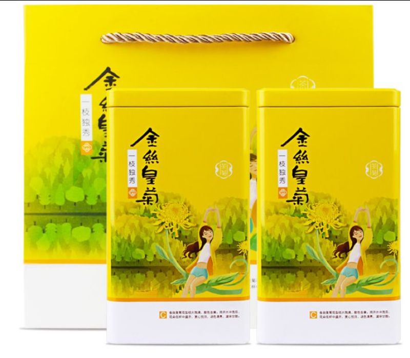 金丝皇菊散装60克，双罐一套装礼盒