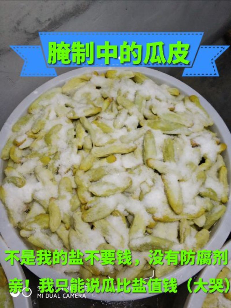 黄瓜皮2020年新鲜脆瓜皮下饭配粥咸菜