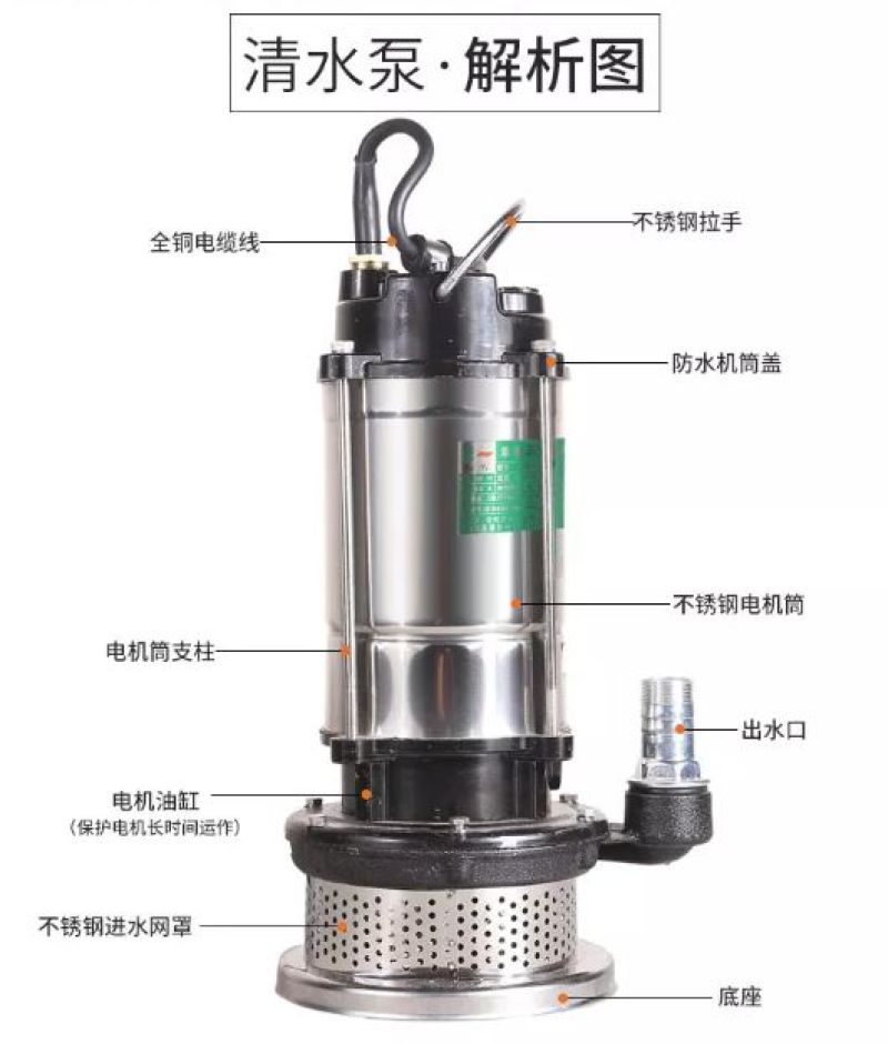 水泵潜水泵220V家用自吸高扬程抽水泵农用排污泵灌溉