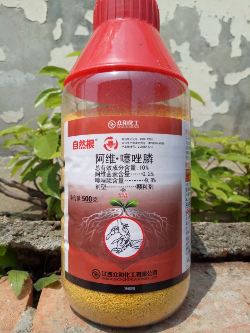 自然根10%阿维噻唑膦500克治根结线虫