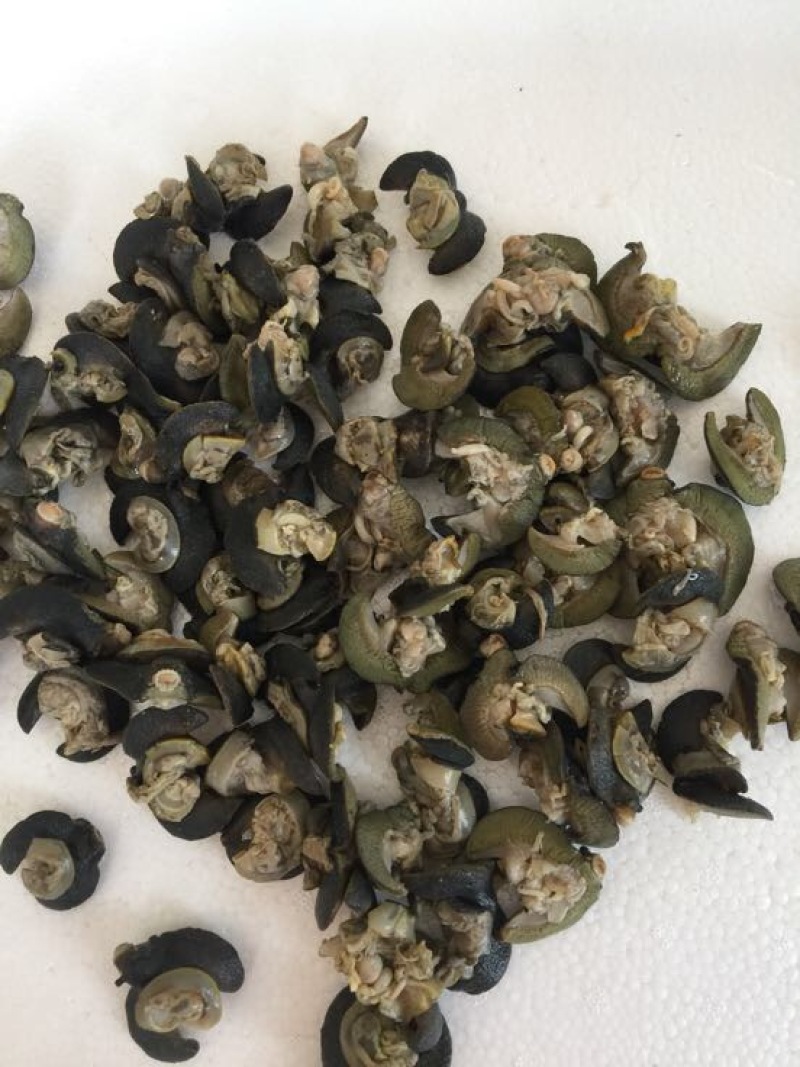 天然绿色褐云玛瑙黑蜗牛肉