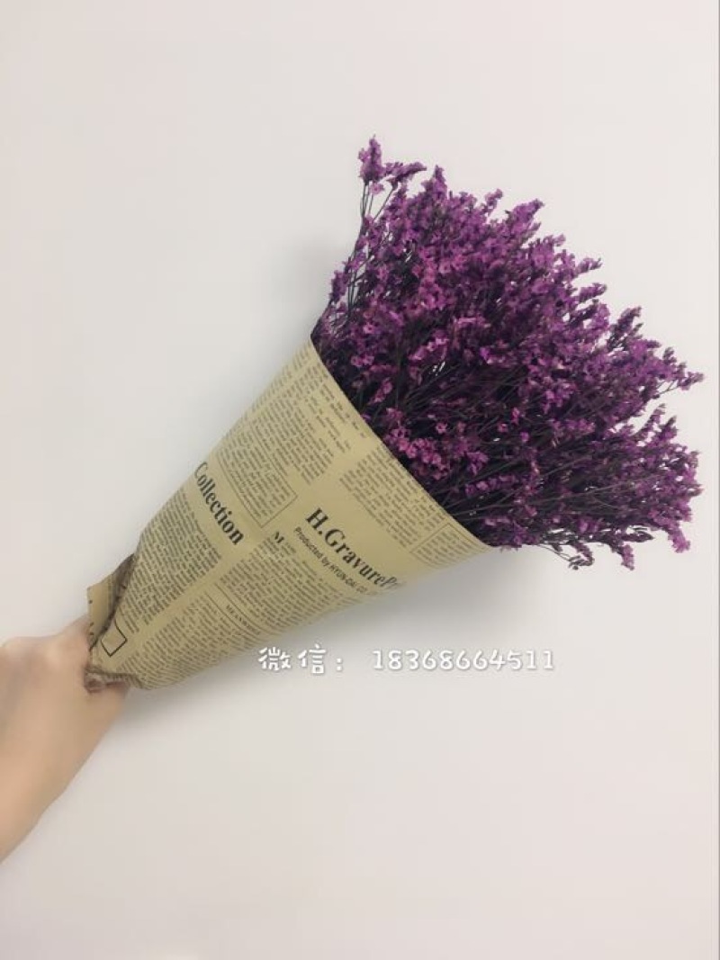 勿忘我干花混搭，勿忘我，水晶花，玫瑰，情人草等