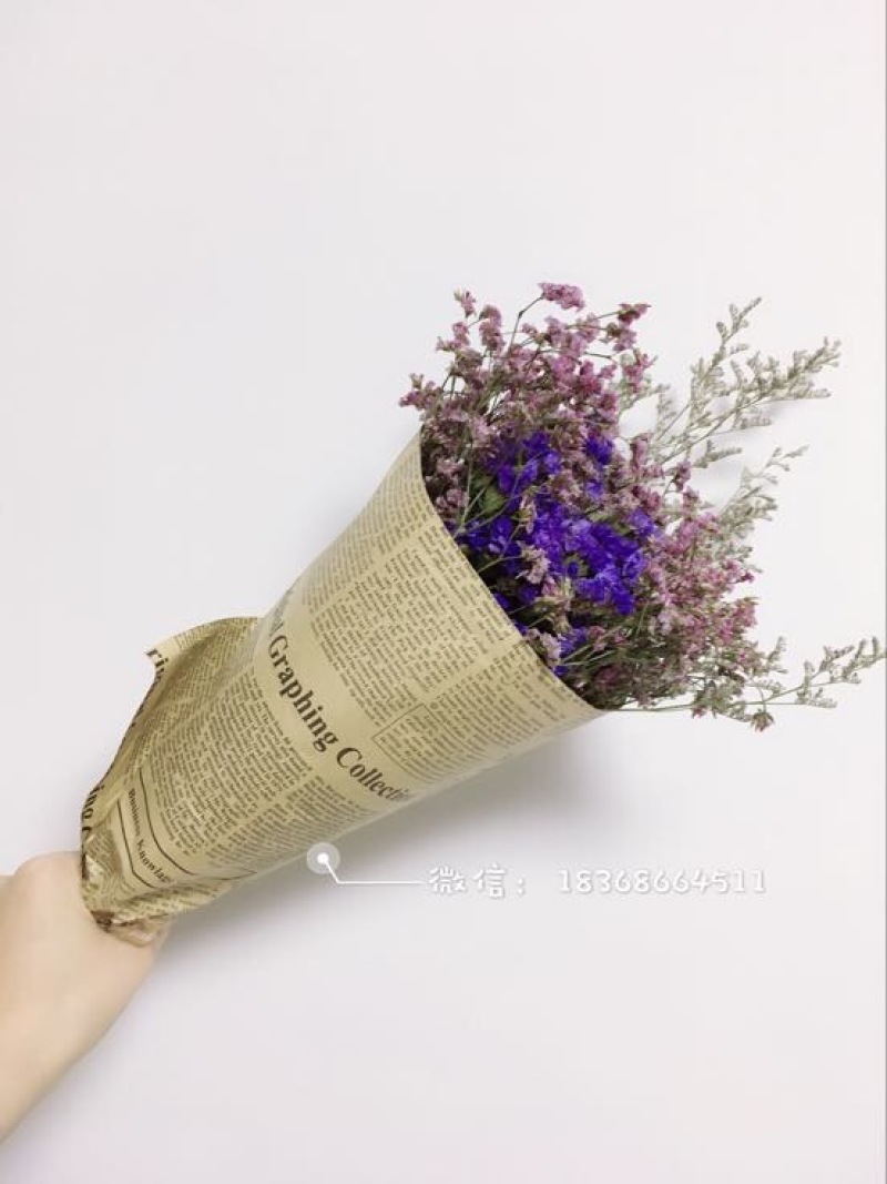 勿忘我干花混搭，勿忘我，水晶花，玫瑰，情人草等