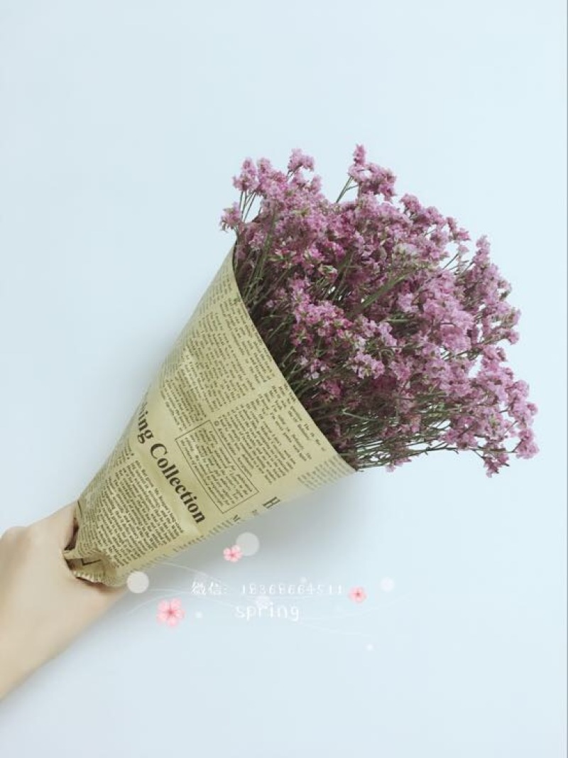 勿忘我干花混搭，勿忘我，水晶花，玫瑰，情人草等